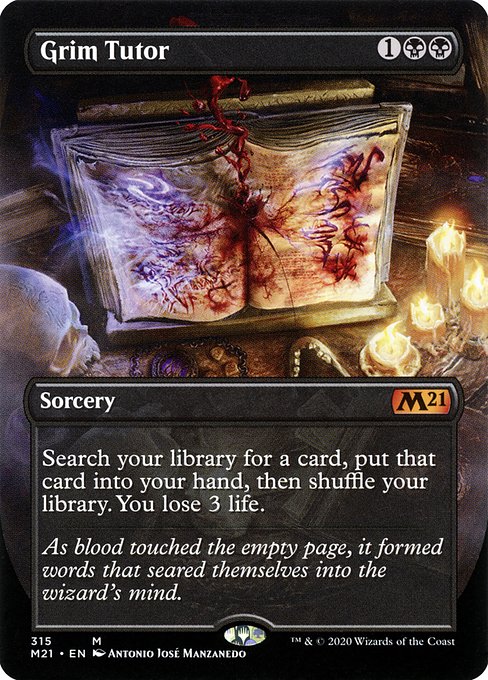 Grim Tutor (315) [Core Set 2021] [Borderless]