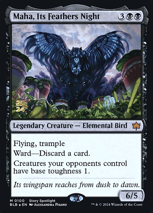 Maha, Its Feathers Night (100s) [Bloomburrow Promos]
