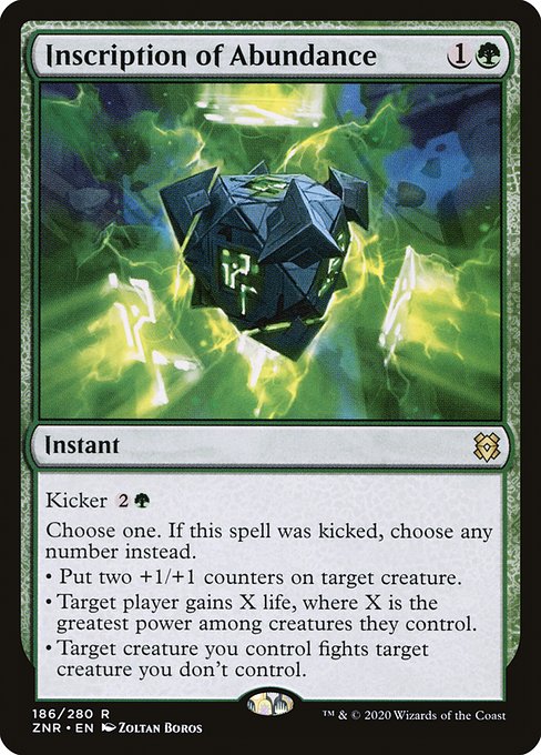 Inscription of Abundance (186) [Zendikar Rising]
