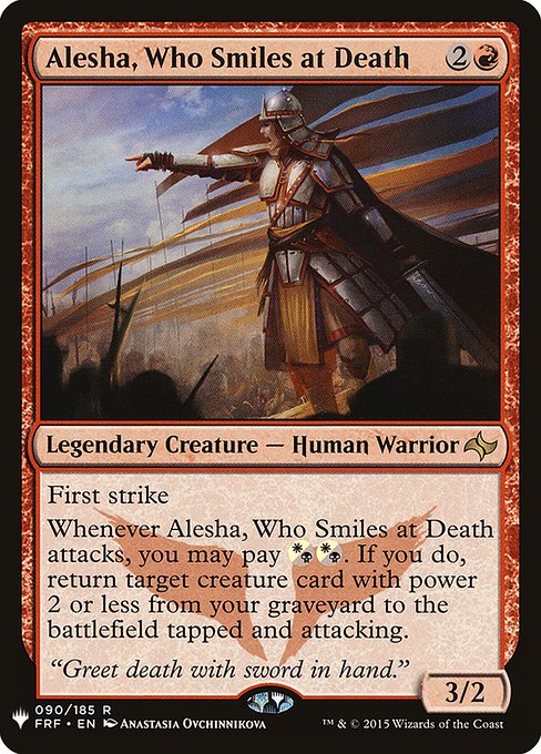Alesha, Who Smiles at Death (FRF-90) [The List]