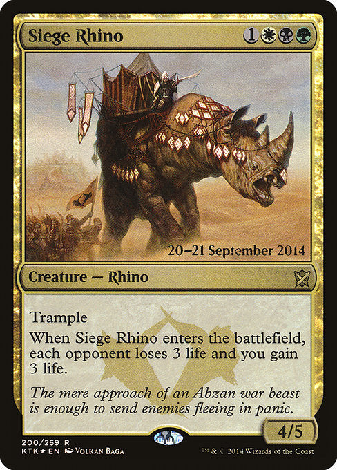 Siege Rhino (200s) [Khans of Tarkir Promos]