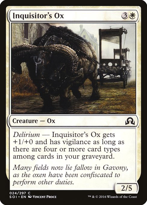 Inquisitor's Ox (24) [Shadows over Innistrad]