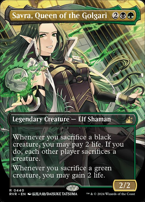 Savra, Queen of the Golgari (440) [Ravnica Remastered] [Borderless]