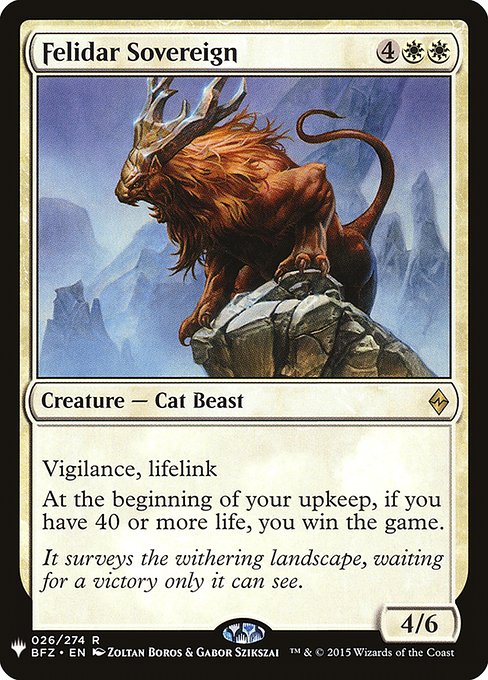 Felidar Sovereign (BFZ-26) [The List]