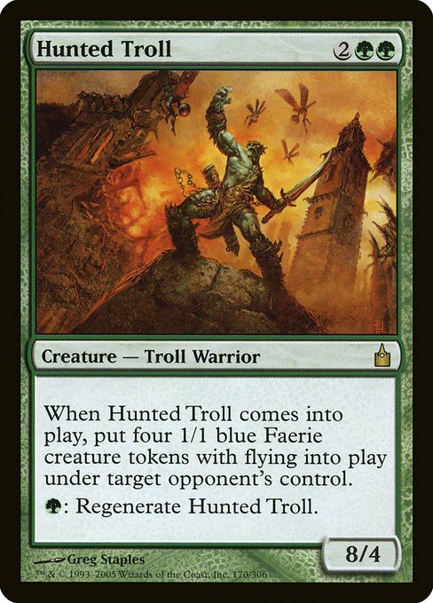 Hunted Troll (170) [Ravnica: City of Guilds]
