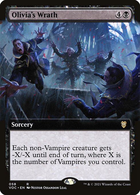Olivia's Wrath (58) [Crimson Vow Commander] [Extended Art]