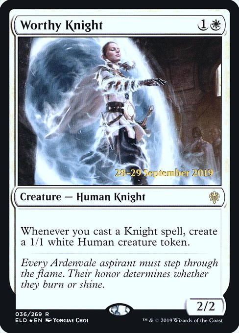 Worthy Knight (36s) [Throne of Eldraine Promos]