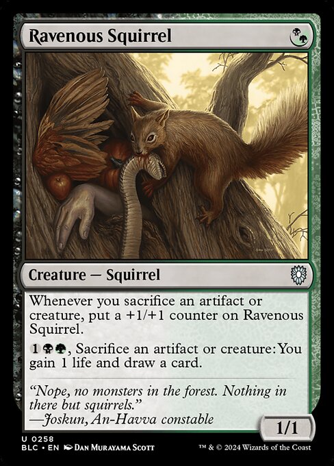 Ravenous Squirrel (258) [Bloomburrow Commander]