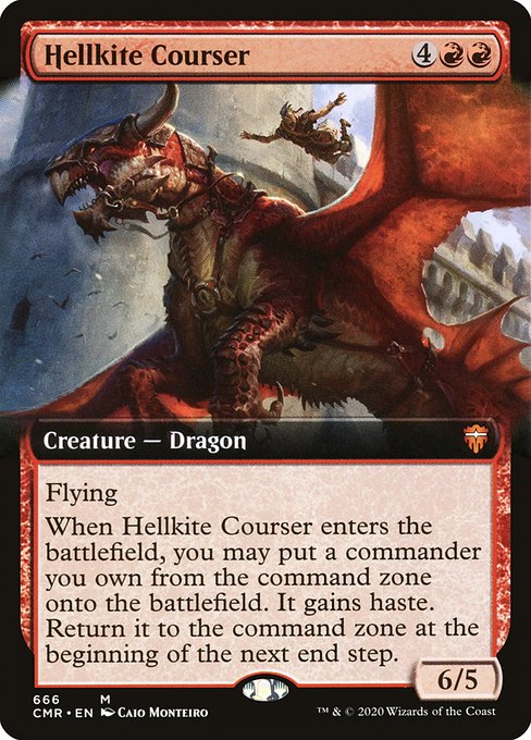 Hellkite Courser (666) [Commander Legends] [Extended Art]
