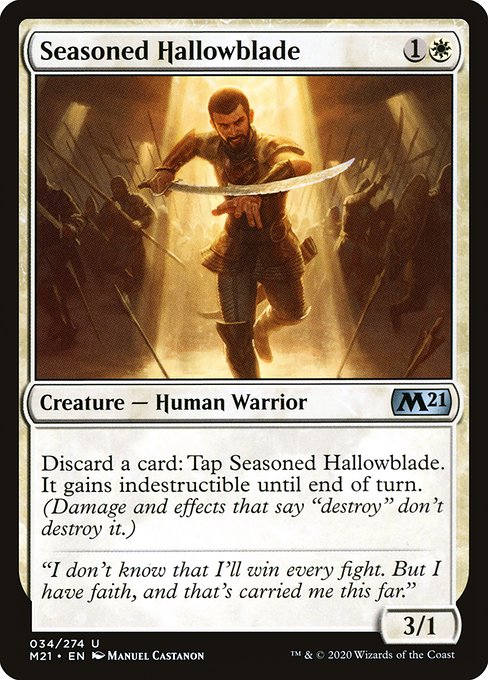 Seasoned Hallowblade (34) [Core Set 2021]