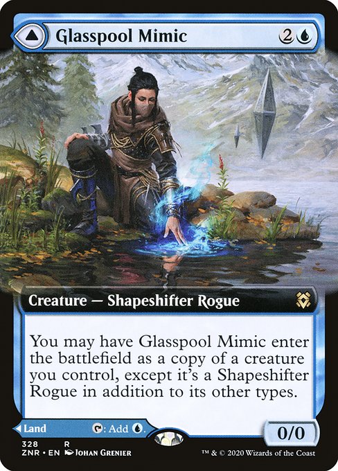 Glasspool Mimic // Glasspool Shore (328) [Zendikar Rising] [Extended Art]