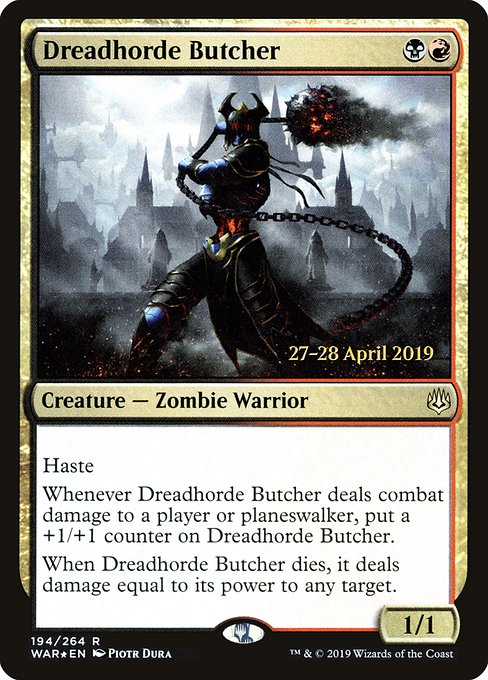 Dreadhorde Butcher (194s) [War of the Spark Promos]