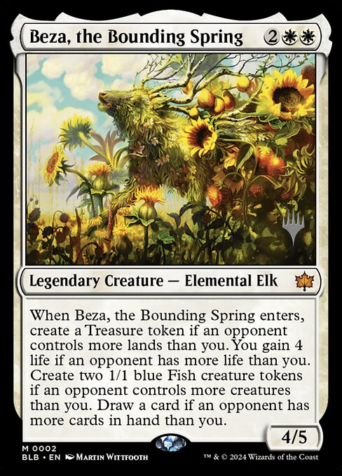Beza, the Bounding Spring (2p) [Bloomburrow Promos]