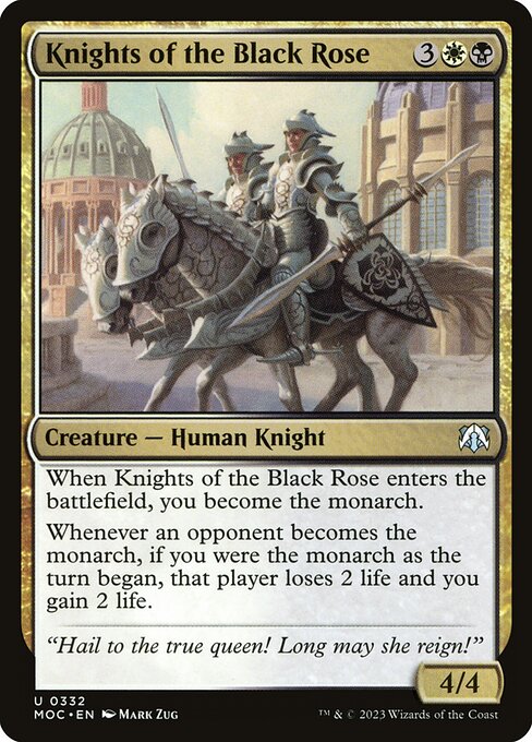 Knights of the Black Rose (332) [March of the Machine Commander]