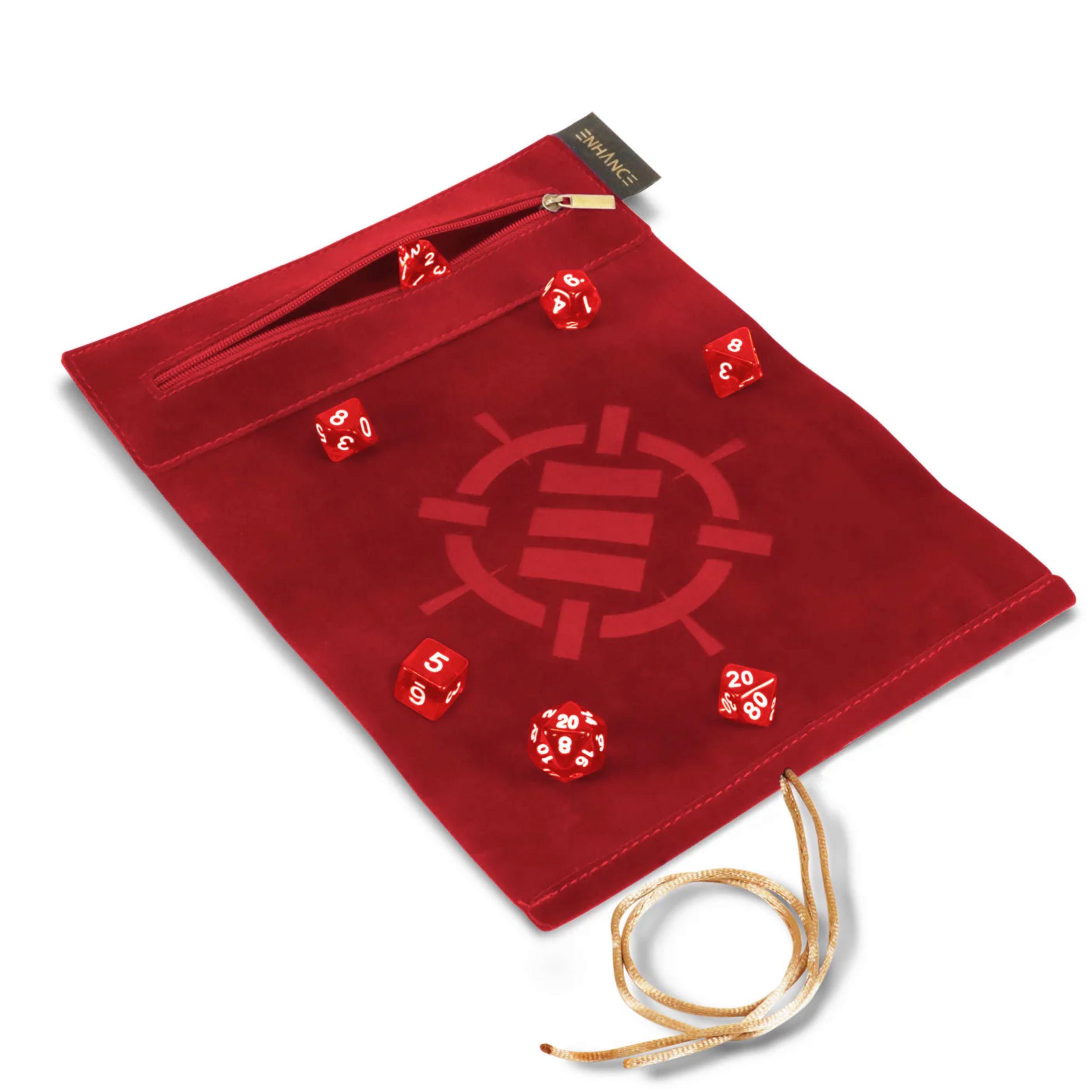 roll on a scroll red with dice
