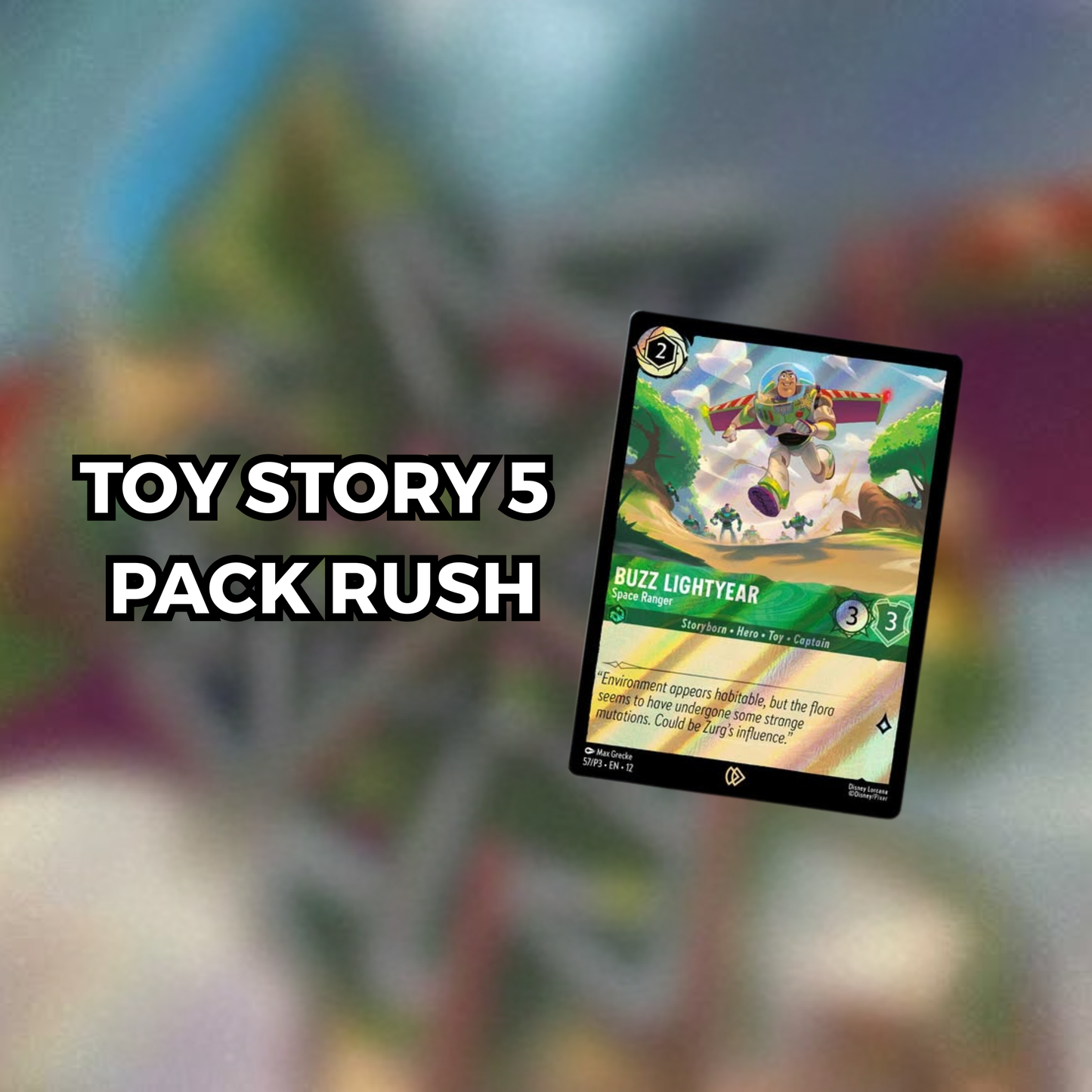 Disney Lorcana Toy Story 5 Pack Rush Sat June 27  @6pm